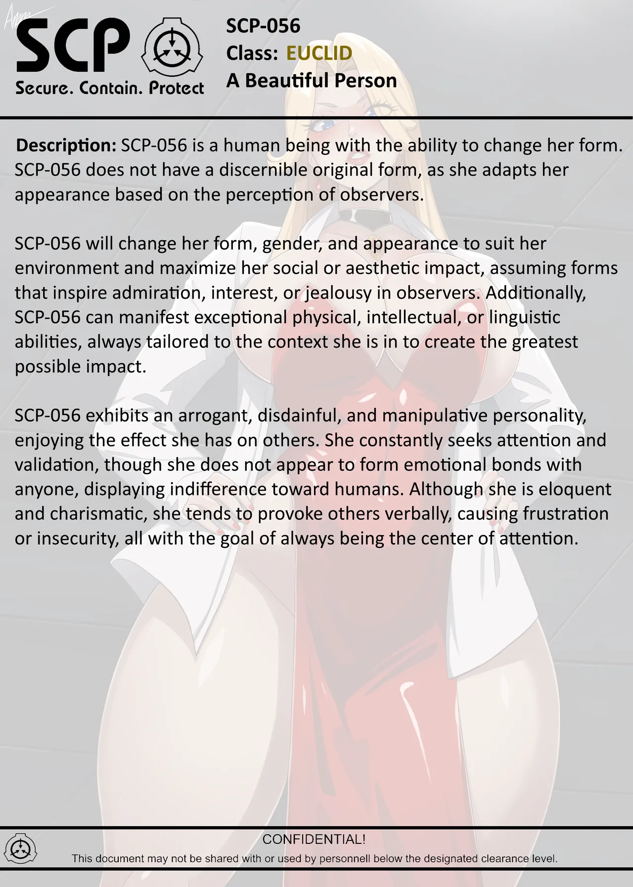 SCP-056 A Beutiful Person page 3 full