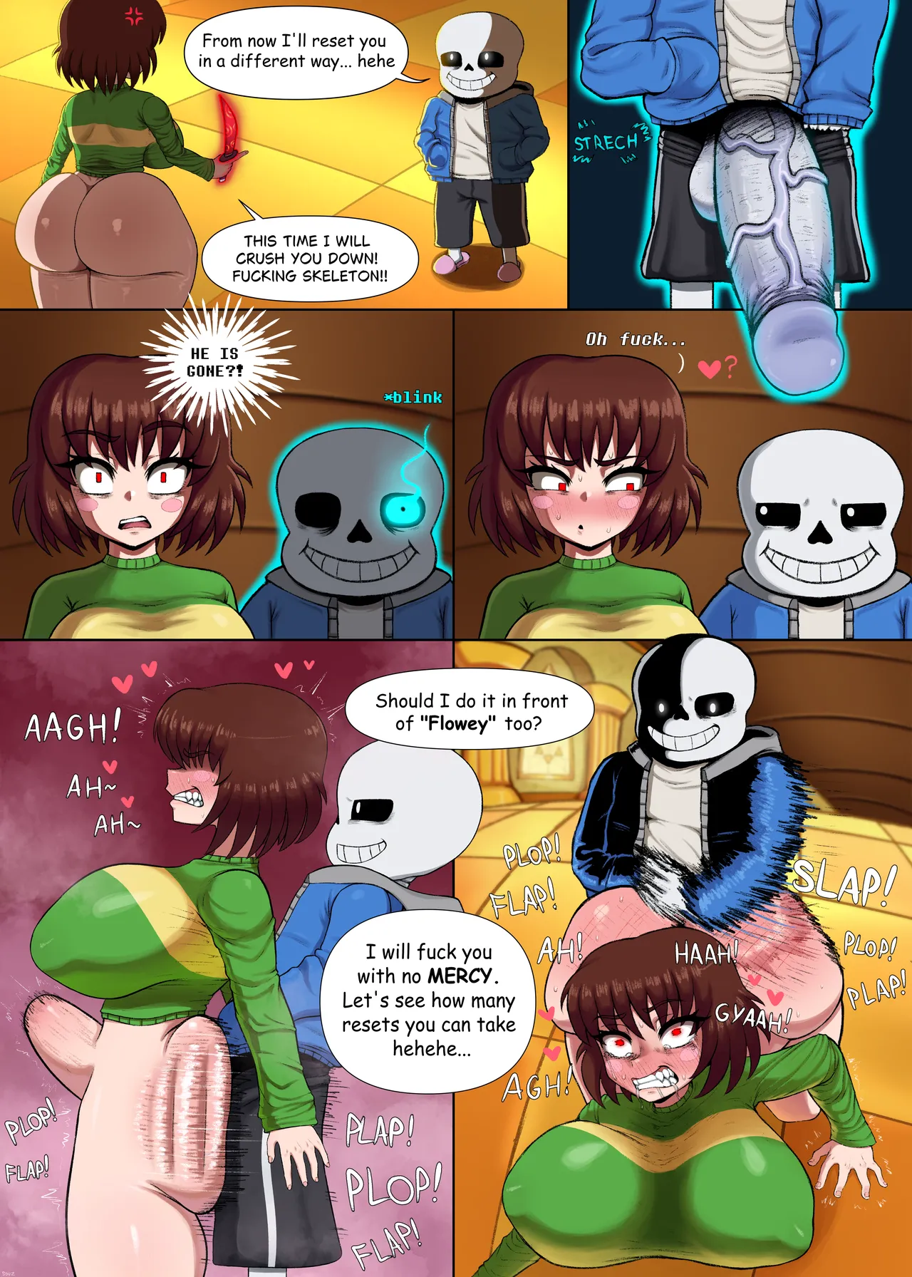 Chara vs Sans Ch.1 page 1 full