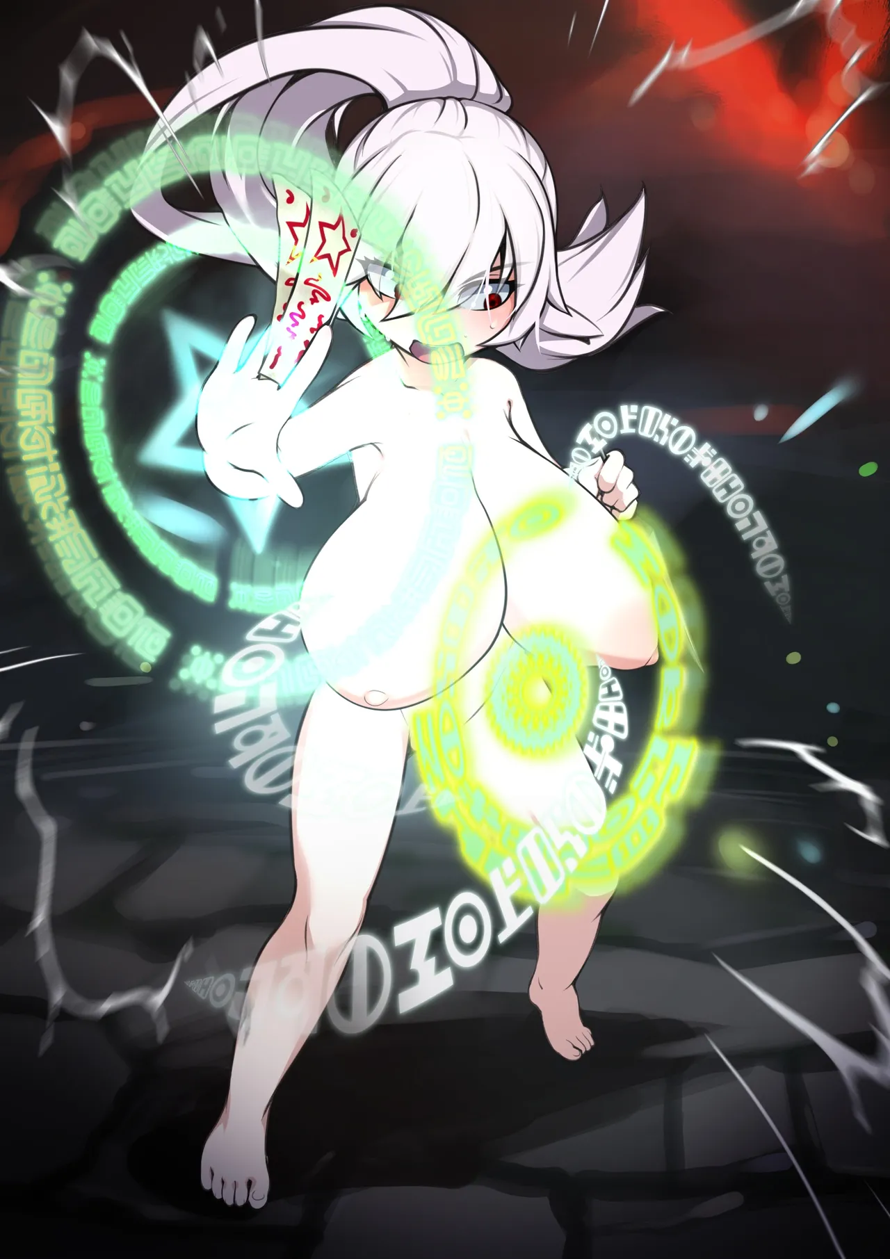 Albino Miko Kunoichi-chan Pinch E! page 4 full