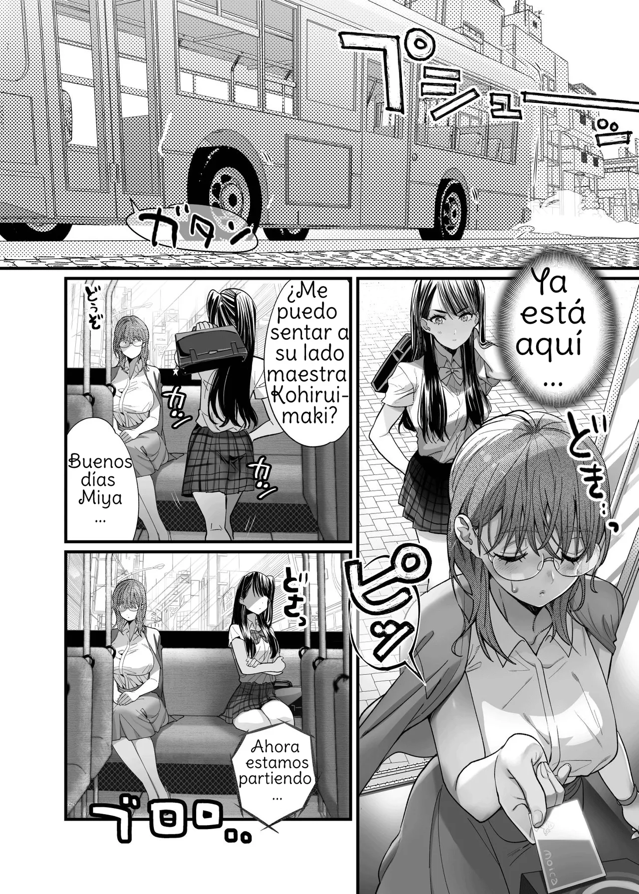 Yuri Chikubi Bus Tsuukin ~Onna Kyoushi, Buji Chikubi Ikishi Koakuma JK ni Haiboku~ page 5 full