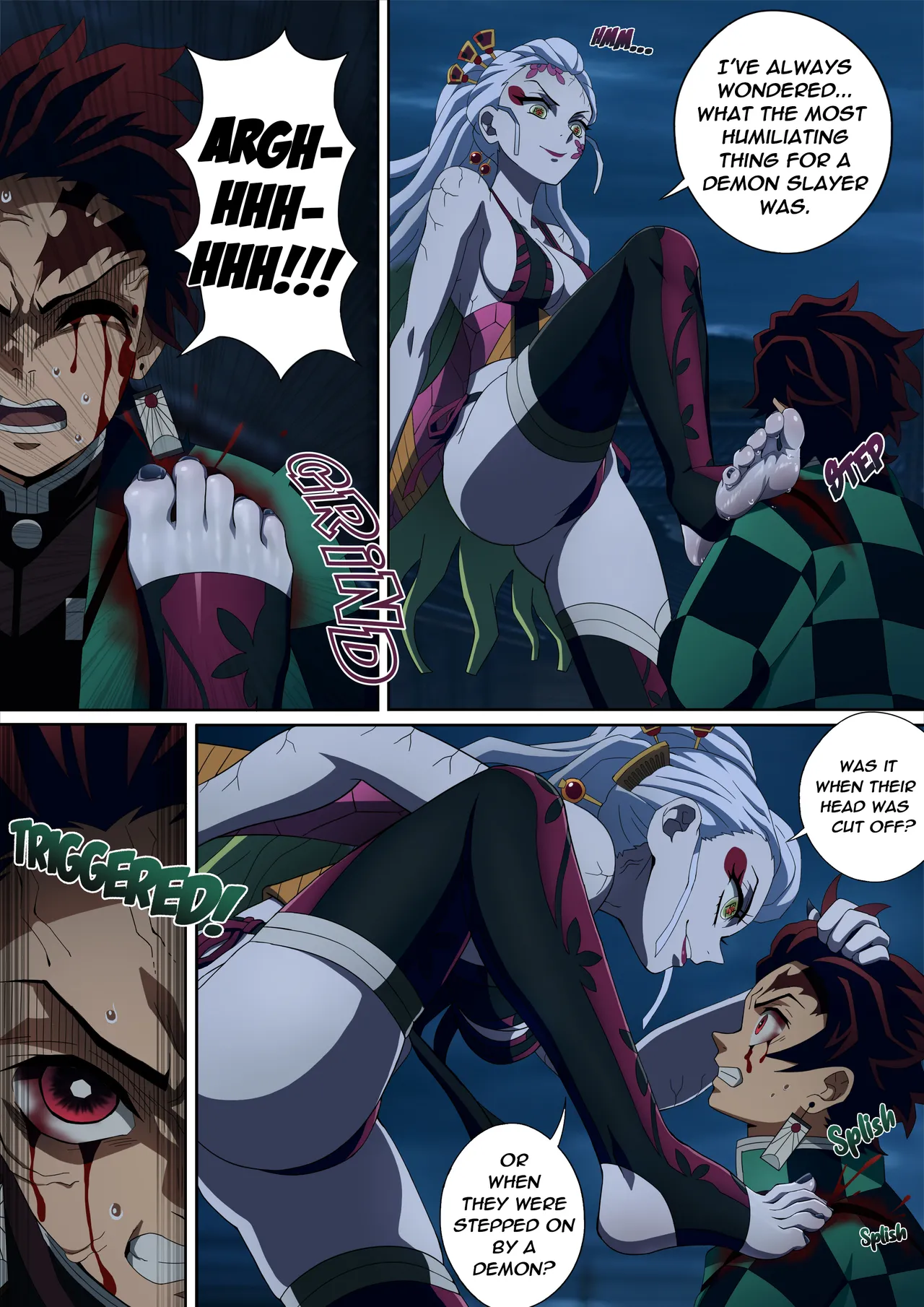 Daki’s Blood Demon Art: Trample 堕姫の血鬼術・紅蓮践踏 page 6 full