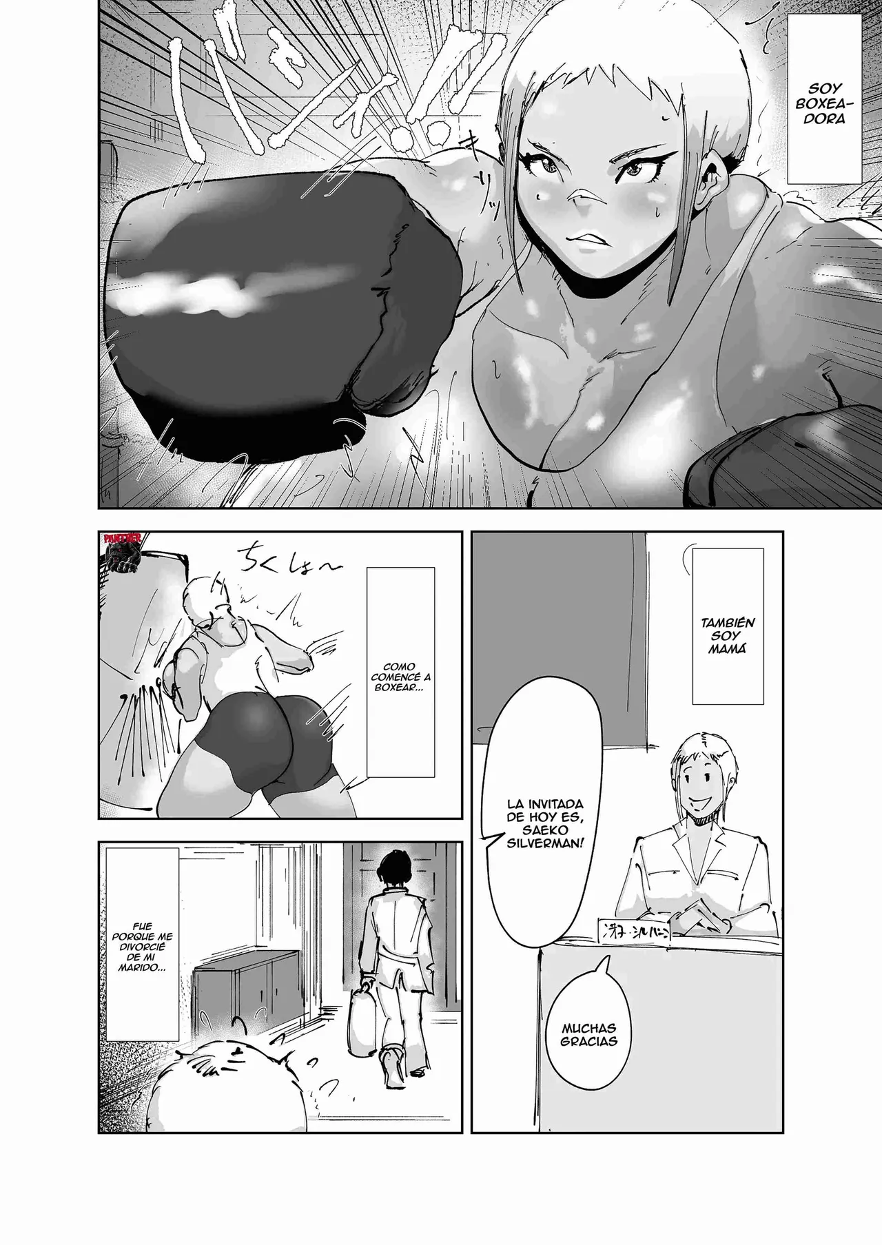 Do-Hentai Boxer Saeko! Yokkyuu Fuman Mama Tare to Ijimerarekko no Tokkun no Hibi | Saeko la boxeadora pervertida entrenando a un chico timido y acosado page 5 full