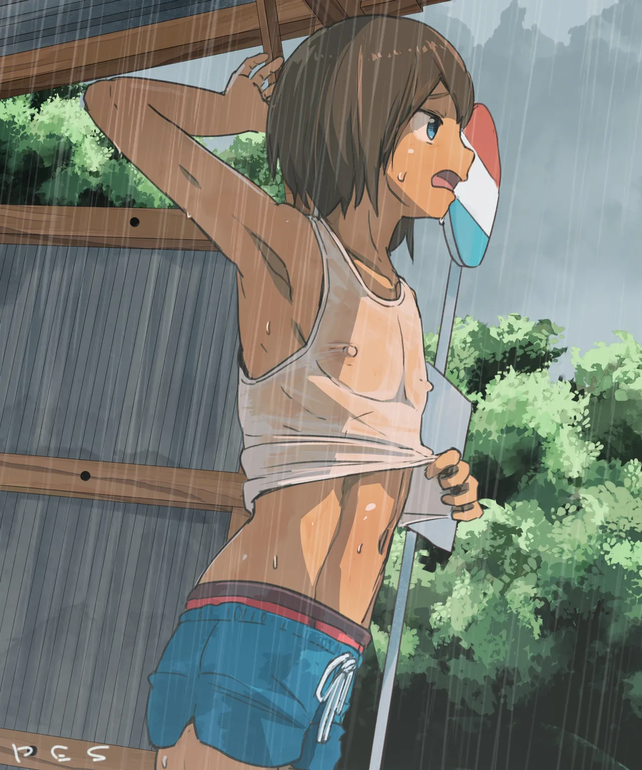 バス停で雨宿りしてたらムラムラしてきた男子くん page 8 full
