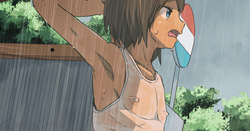 [Pes] バス停で雨宿りしてたらムラムラしてきた男子くん