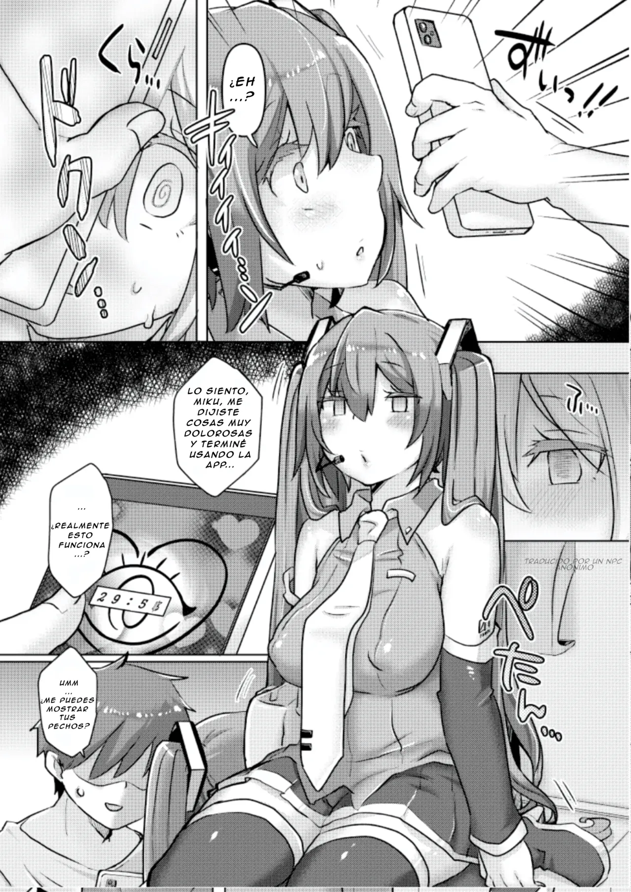 Miku-chan ni Saimin Appli o Tsukatte Echi Echi na Koto o Itasu Hon | Un libro sobre cómo usar una app de hipnosis con Miku page 5 full