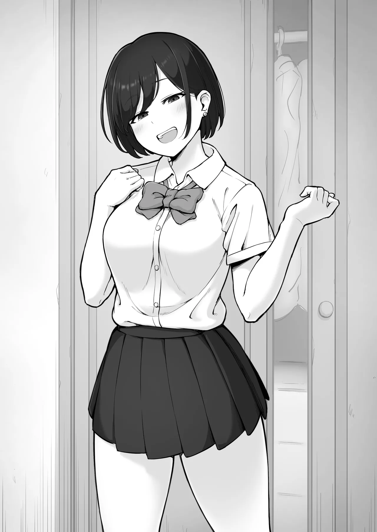 帰省していて数日会えなかったいたずら好きな彼女が突然制服姿に着替えてからの   一時間後① page 5 full