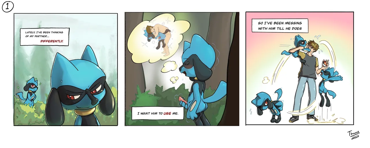 Riolu x Trainer comic page 1 full