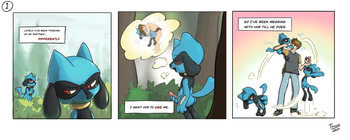 Riolu x Trainer comic cover