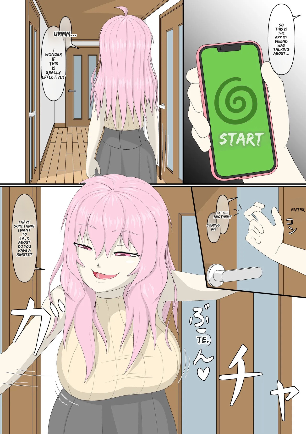 Hypnosis App With A BroCon Futanari Sister page 1 full