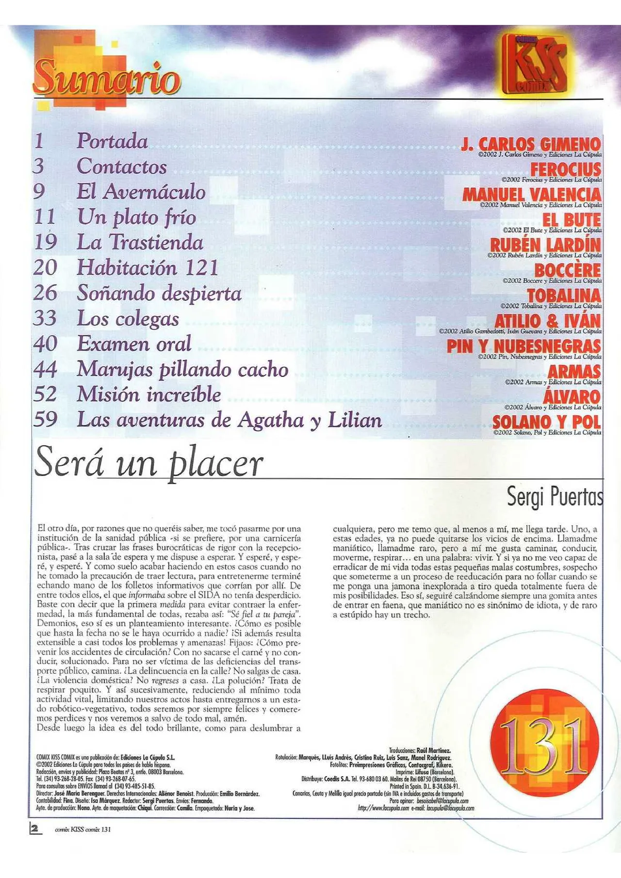 Kiss Comix #131 page 2 full