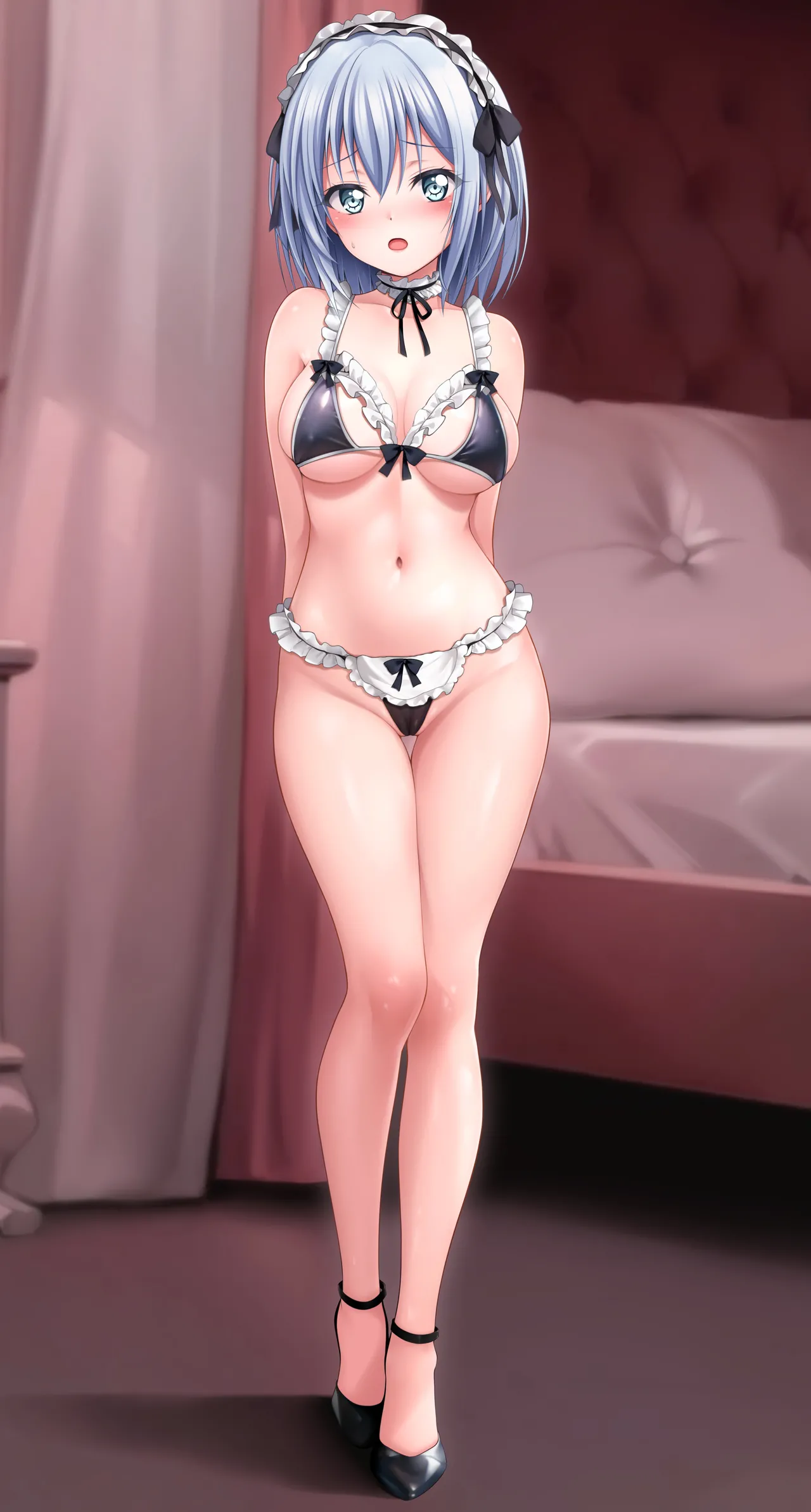 バンドリ 倉田ましろ 水着メイド服イラスト page 3 full