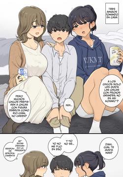 [Wakamatsu] Kyasha to Houman no Aida ni Tatasareru 3P｜Atrapado en un Trío con una Voluptuosa y una Delgada 3P [Spanish] [Me Banearon x P3NDEJ0]