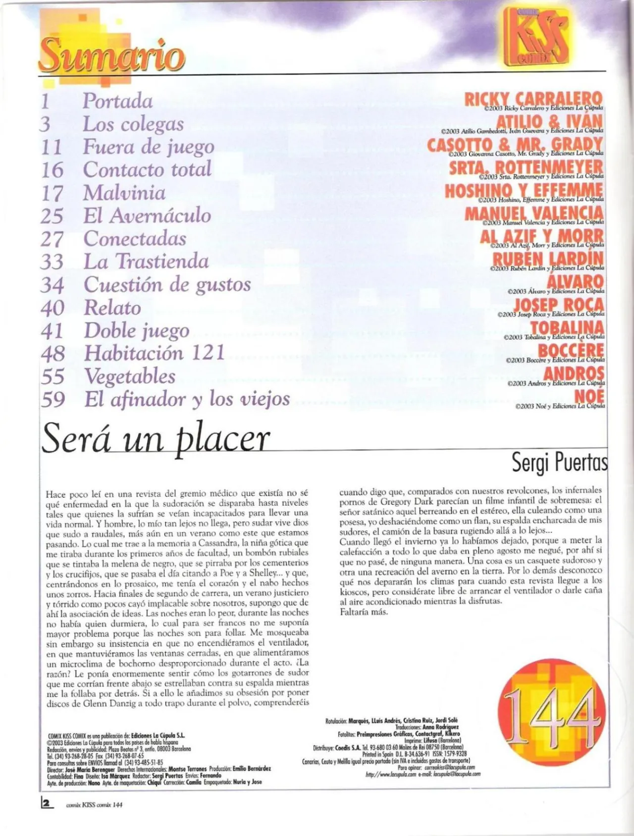 Kiss Comix #144 page 2 full