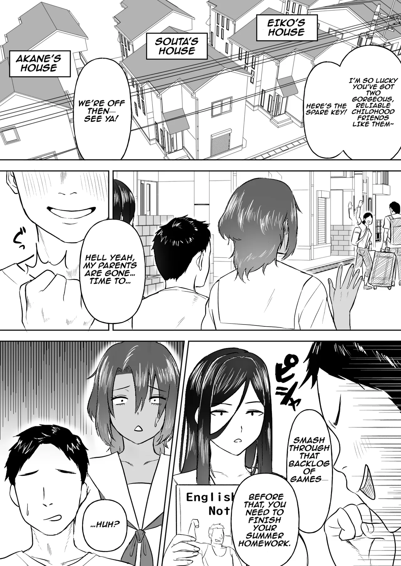 Dekai Osananajimi-tachi ni Hasamarete Ase Daku Harem Ecchi | Harem Sex Sandwiched Between My Huge Childhood Friends page 5 full