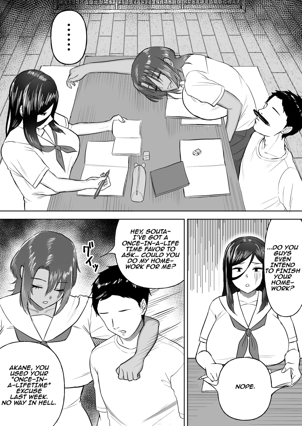 Dekai Osananajimi-tachi ni Hasamarete Ase Daku Harem Ecchi | Harem Sex Sandwiched Between My Huge Childhood Friends page 6 full