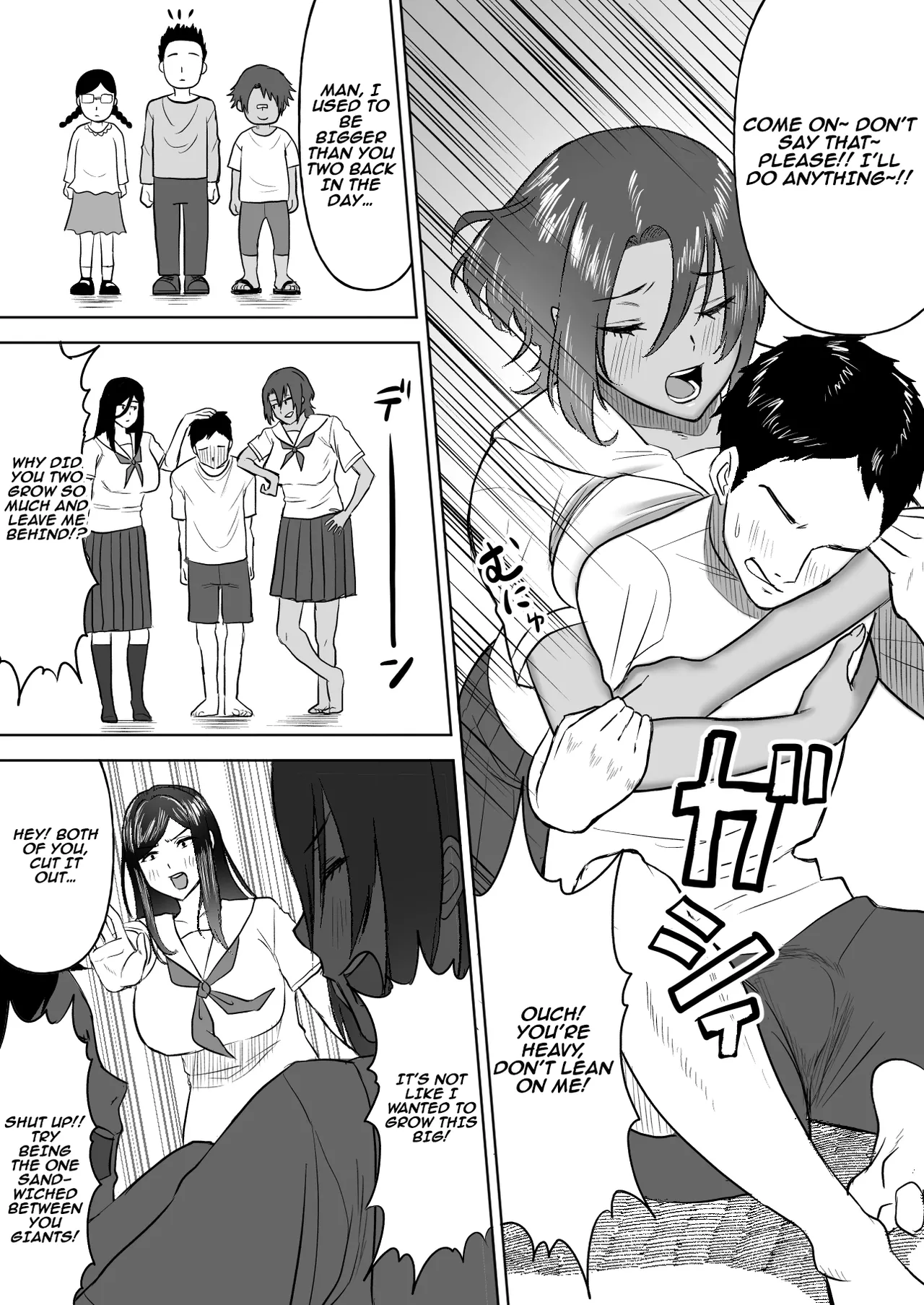 Dekai Osananajimi-tachi ni Hasamarete Ase Daku Harem Ecchi | Harem Sex Sandwiched Between My Huge Childhood Friends page 7 full