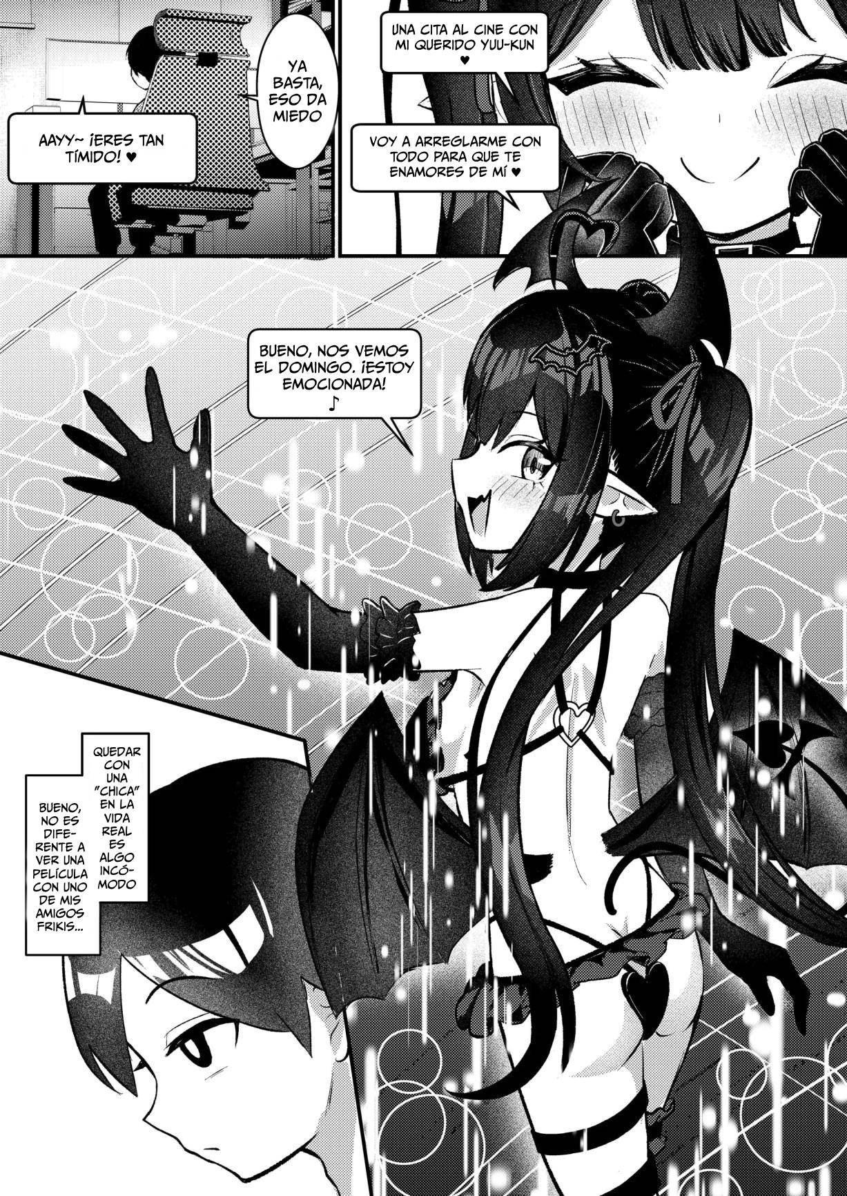 Hinekure Doutei ga Off-kai Ittara Succubus ni Ochinchin Propose Shichatta Hanashi｜La Historia de un Virgen Resentido que Fue a una Reunión Offline con una Súcubo page 8 full