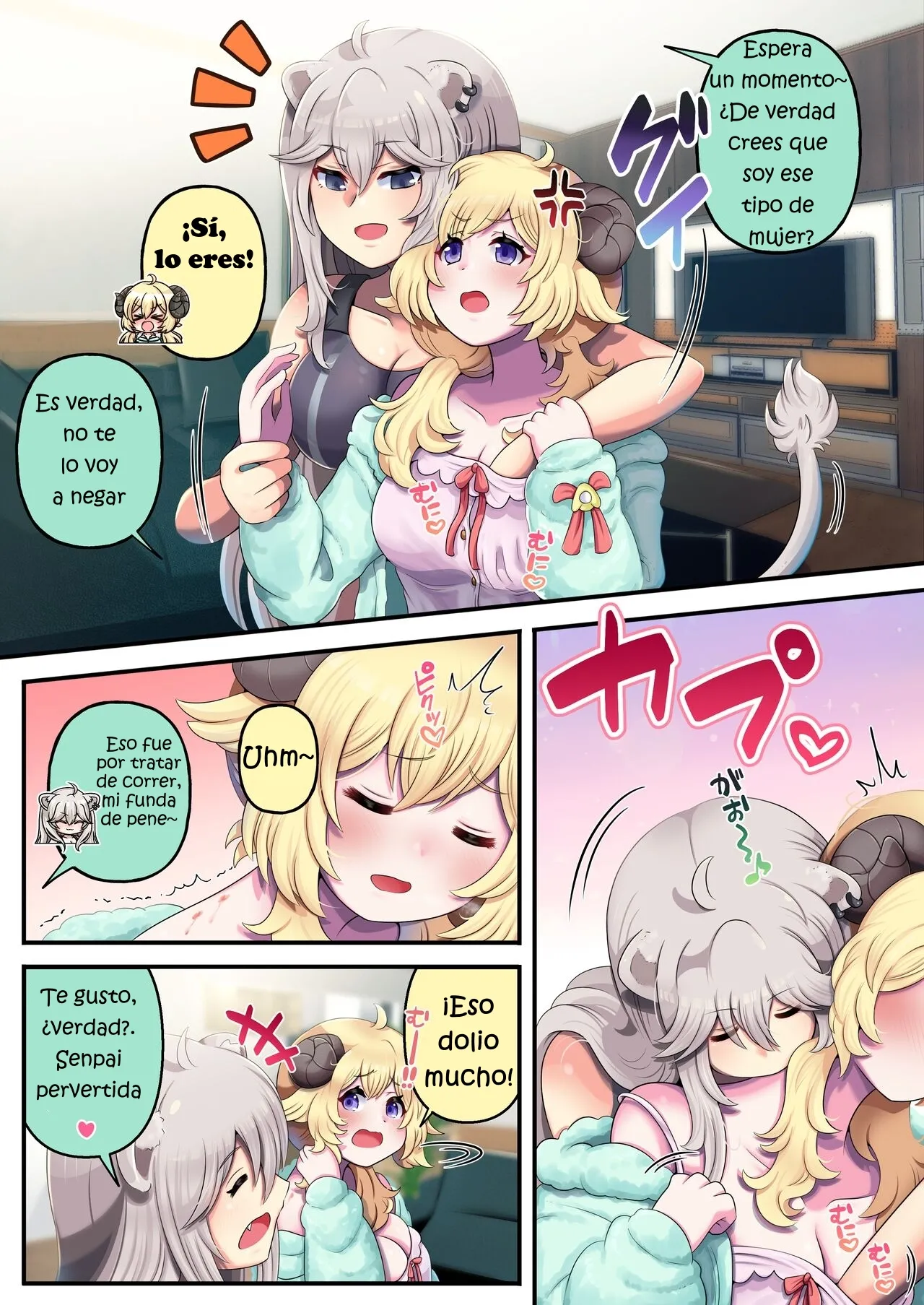 Futashishi x Wata ♥Lion no Aijou Hyougen Hen♥ | Futashishi x Wata ♥La Expresión de Amor de Lalion♥ page 4 full