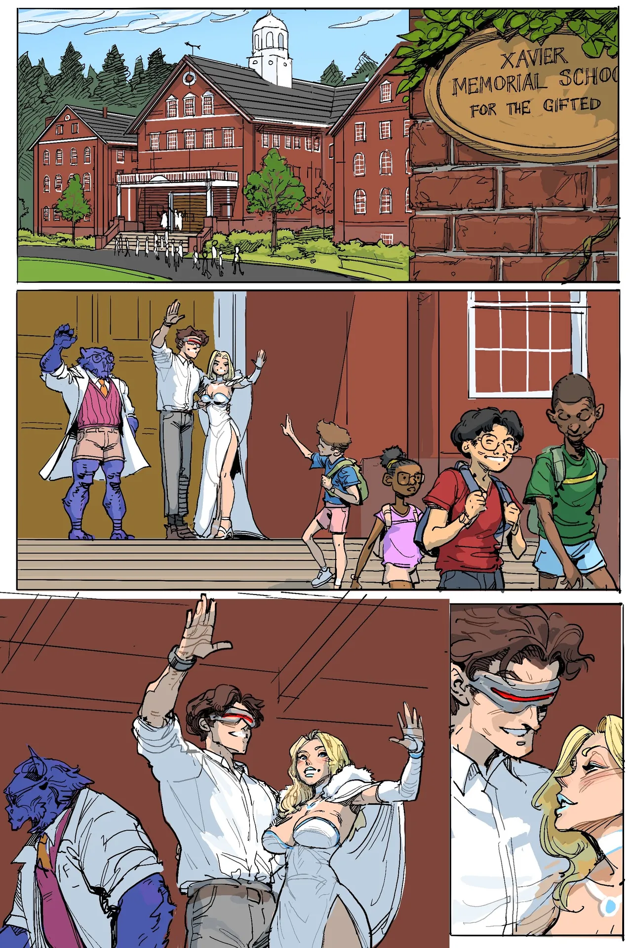 X-Men: Summer Break page 1 full