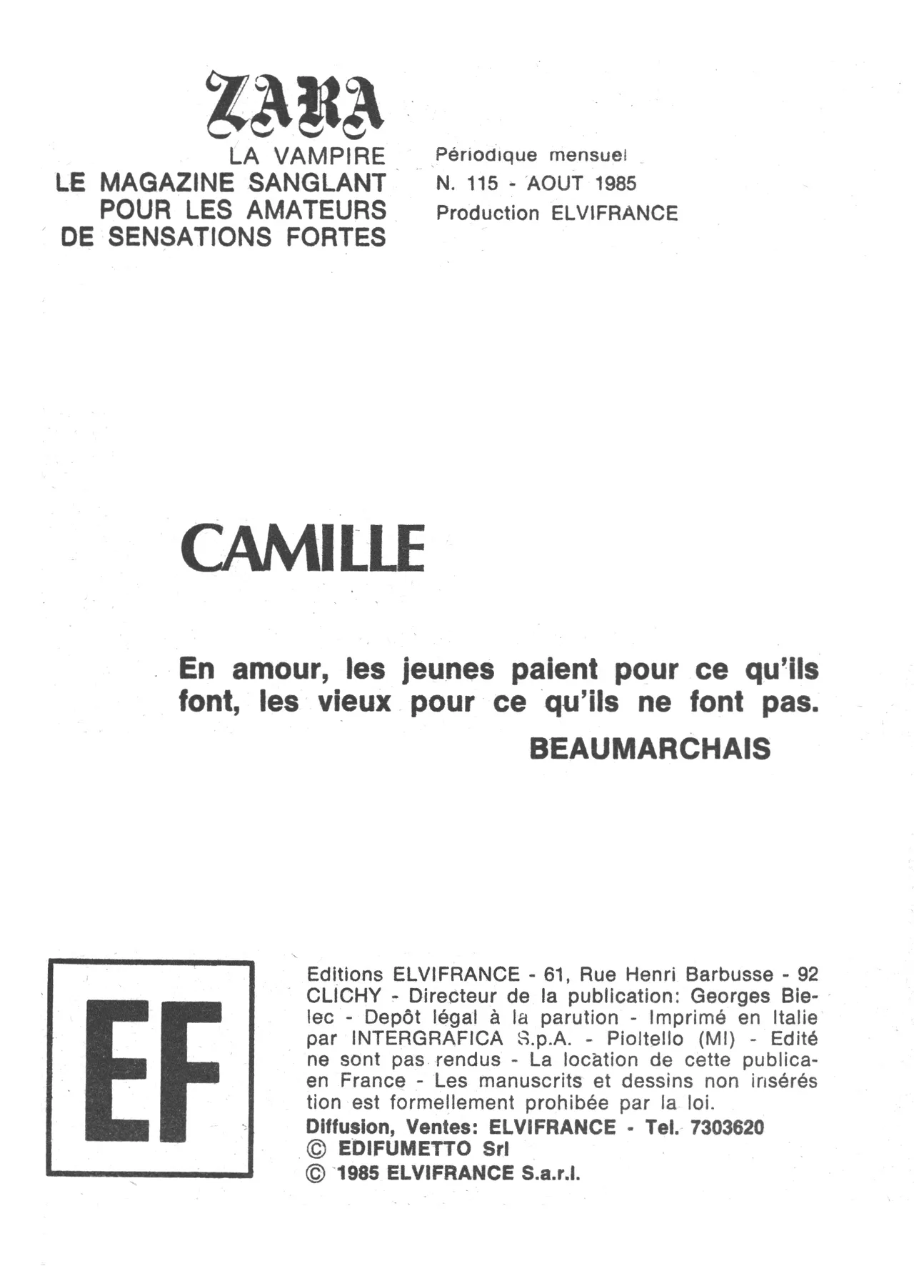 Zara la Vampire 115 - Camille page 4 full