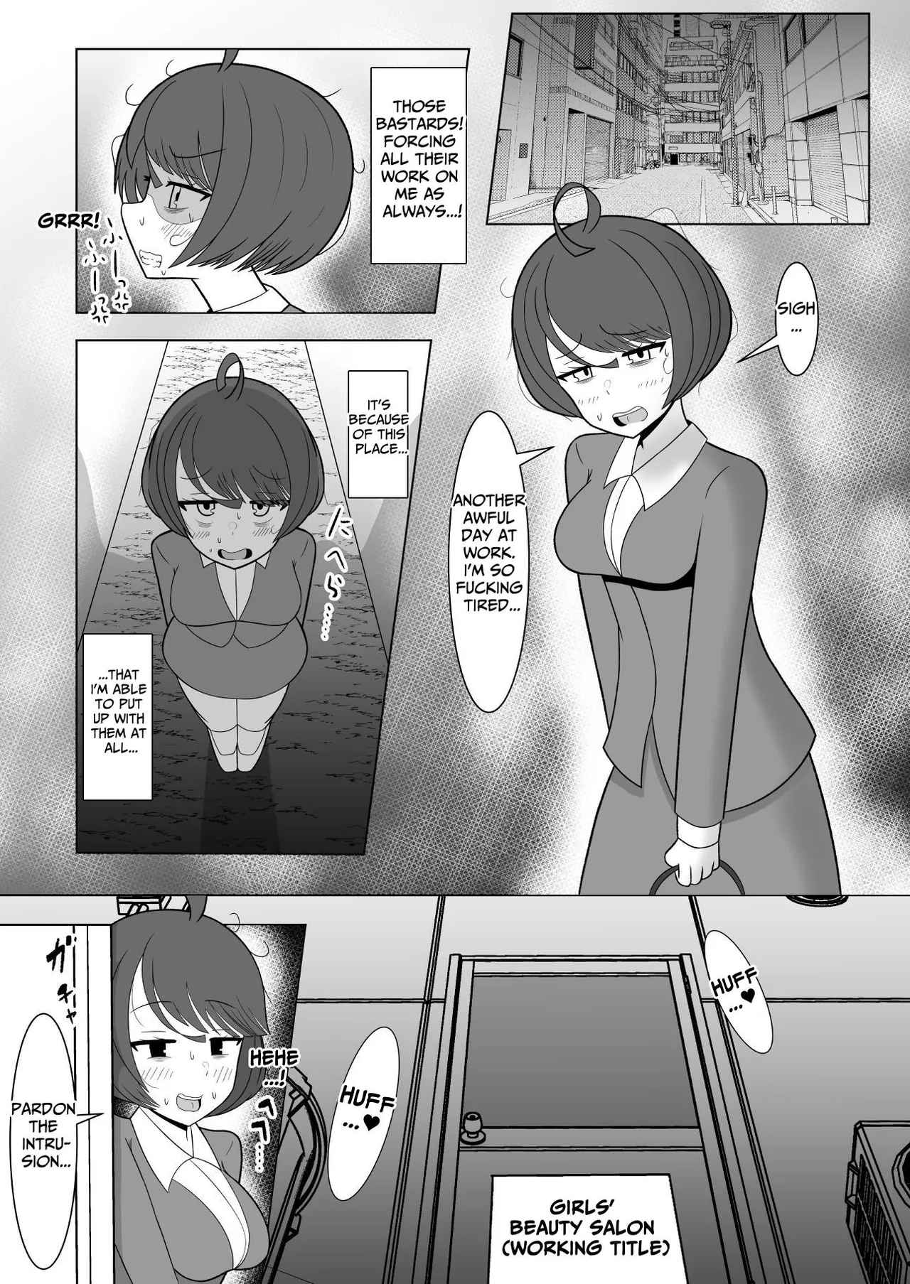 The Girls' Beauty Salon Where You Can Grow One ~Exploitative Company Drone Becomes An Ejaculation Junky~ page 3 full