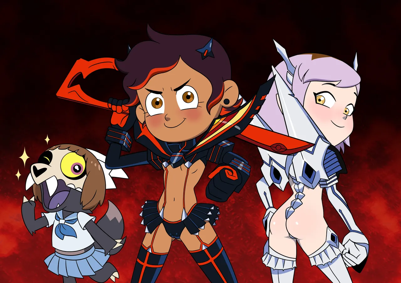 Amity &amp; Luz in Kill La Kill cosplay! page 1 full