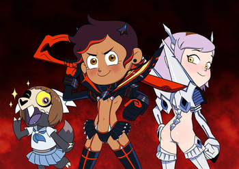 Amity &amp; Luz in Kill La Kill cosplay! cover