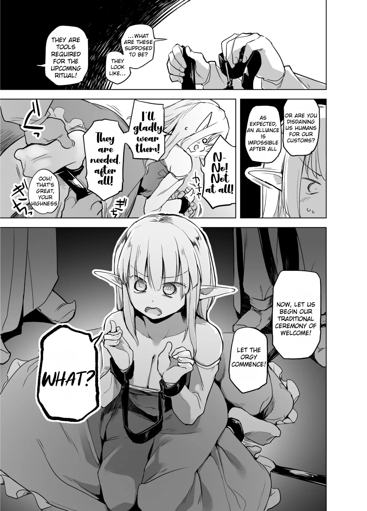 Elf no Hime no Hokori ni Kakete Taemasu! | For the pride of the elf princess, I will endure! page 9 full