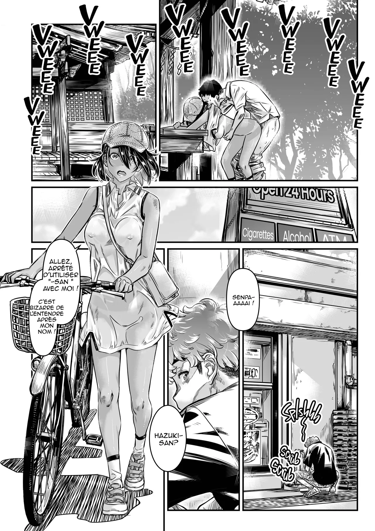 Hiyake no Bitch Shoujo wa, Doutei no Senpai o Yagai Sex ni Sasou page 5 full