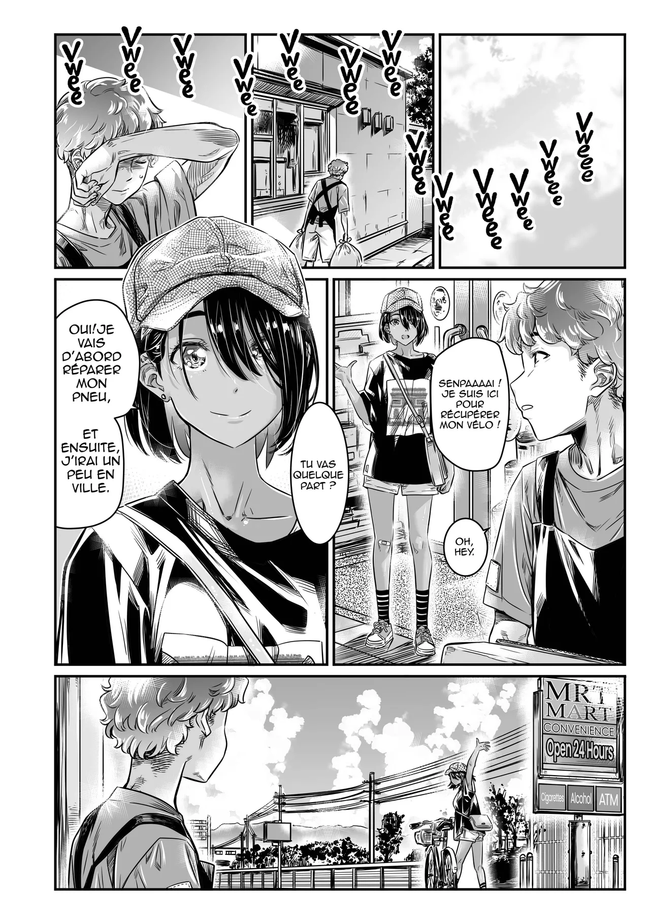 Hiyake no Bitch Shoujo wa, Doutei no Senpai o Yagai Sex ni Sasou page 7 full