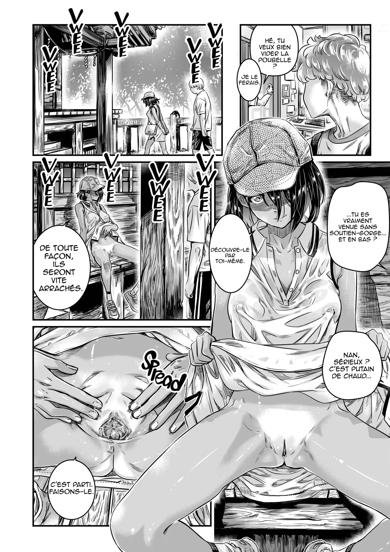 Hiyake no Bitch Shoujo wa, Doutei no Senpai o Yagai Sex ni Sasou page 9 full