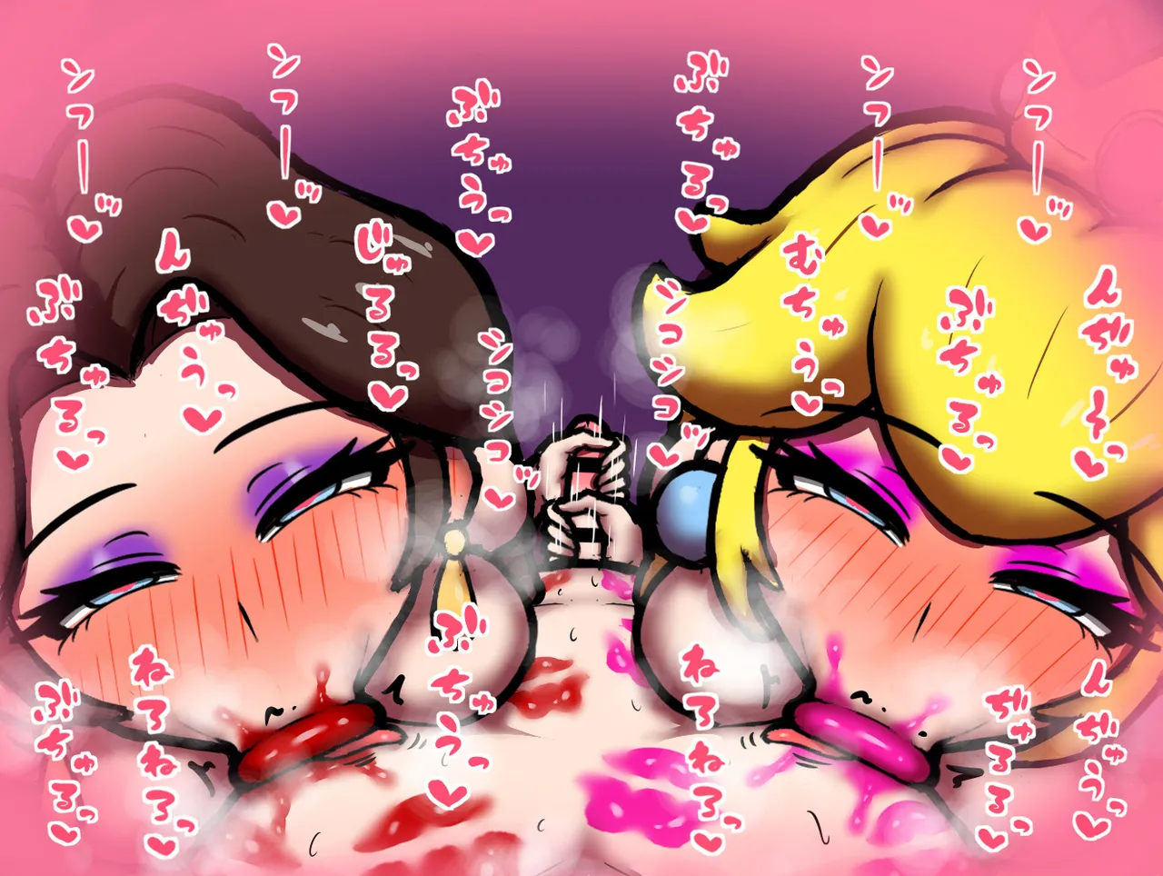 Peach-hime &amp; Pauline chikubi name ryoute koki page 1 full