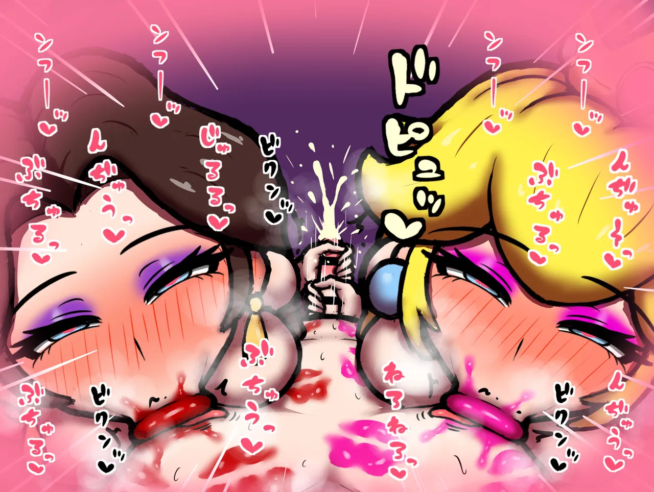 Peach-hime &amp; Pauline chikubi name ryoute koki page 2 full