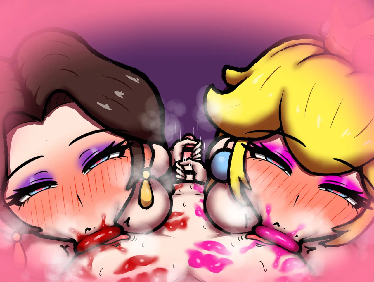 Peach-hime &amp; Pauline chikubi name ryoute koki page 5 full