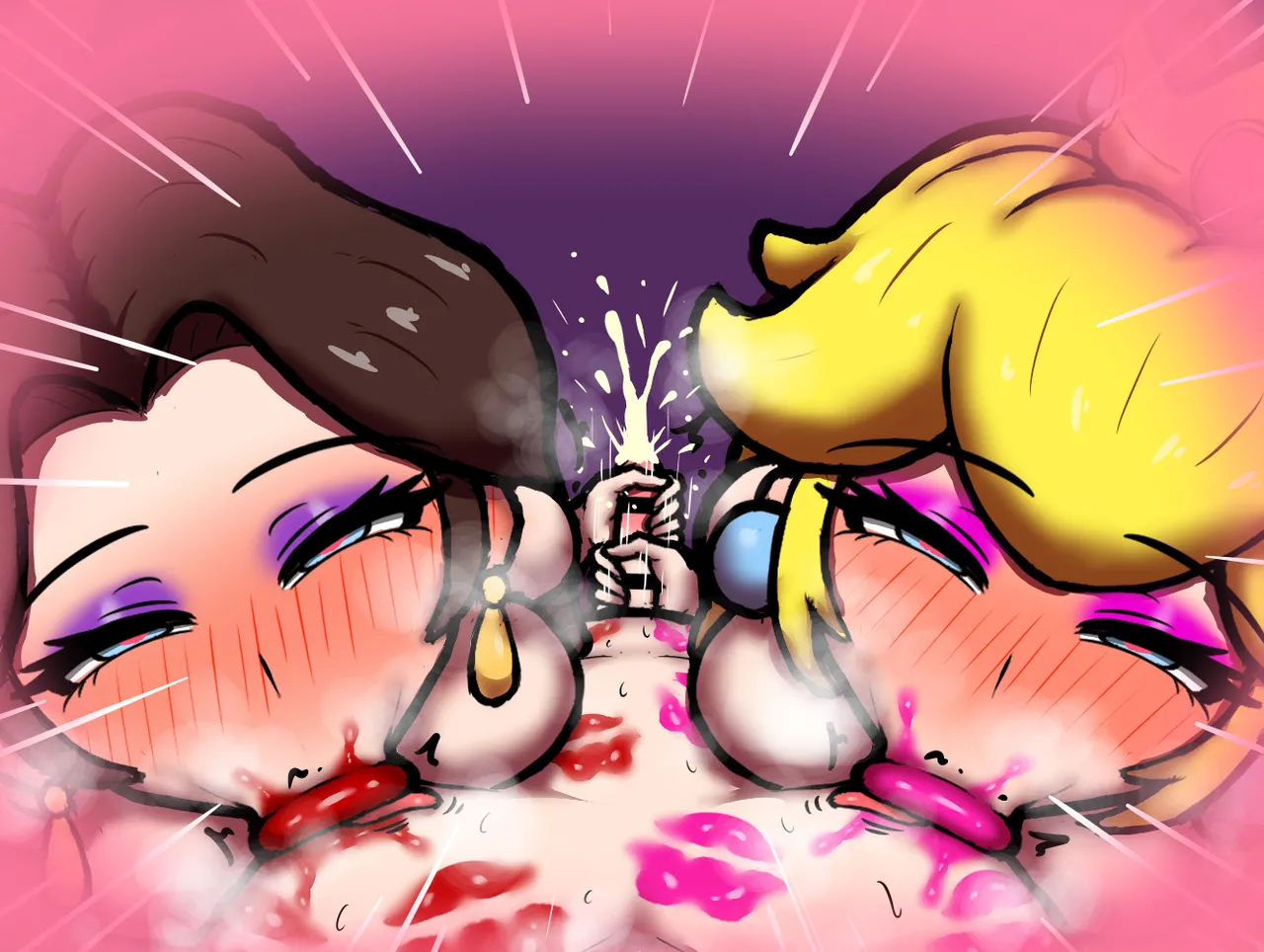 Peach-hime &amp; Pauline chikubi name ryoute koki page 6 full