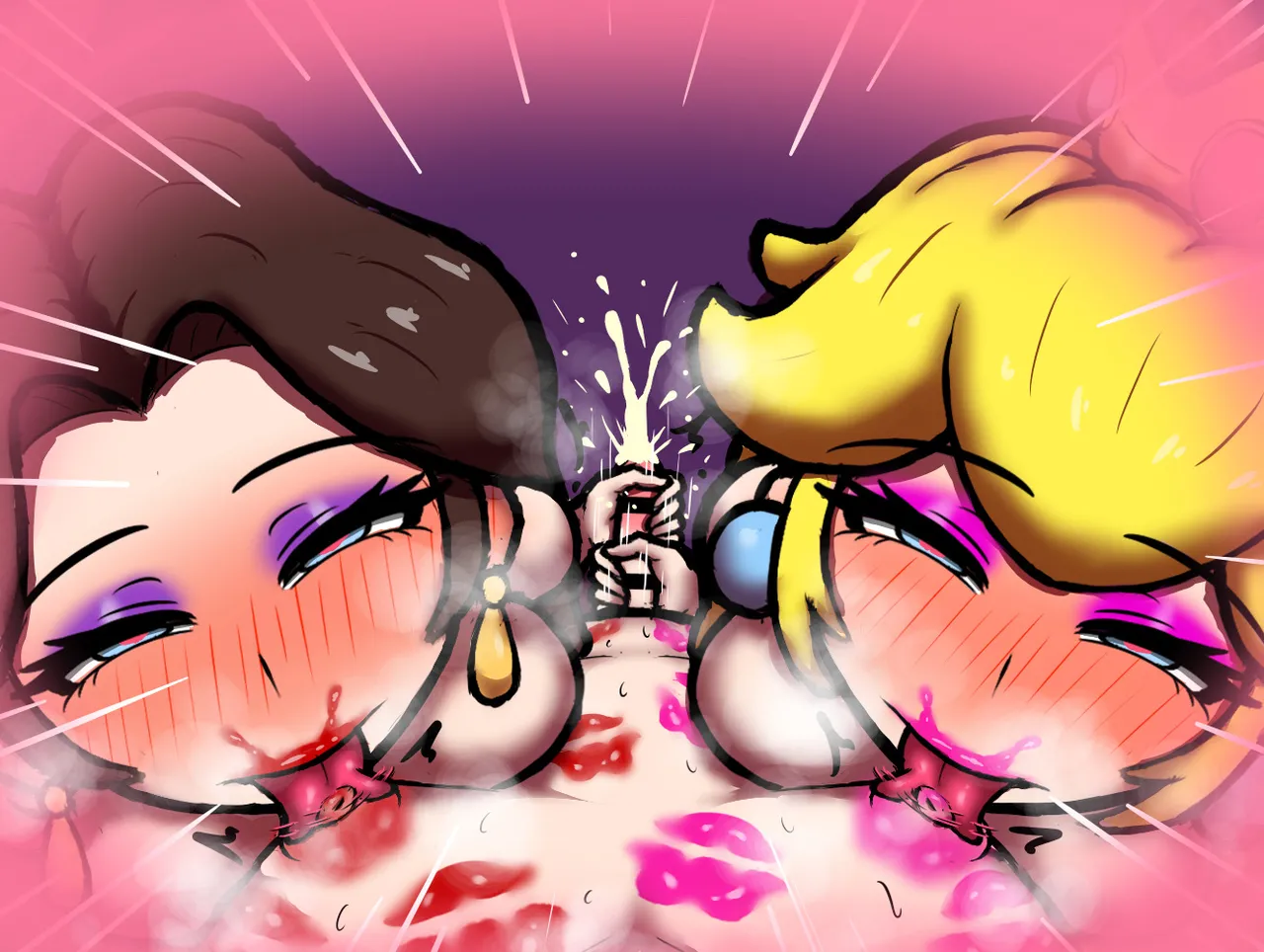 Peach-hime &amp; Pauline chikubi name ryoute koki page 8 full