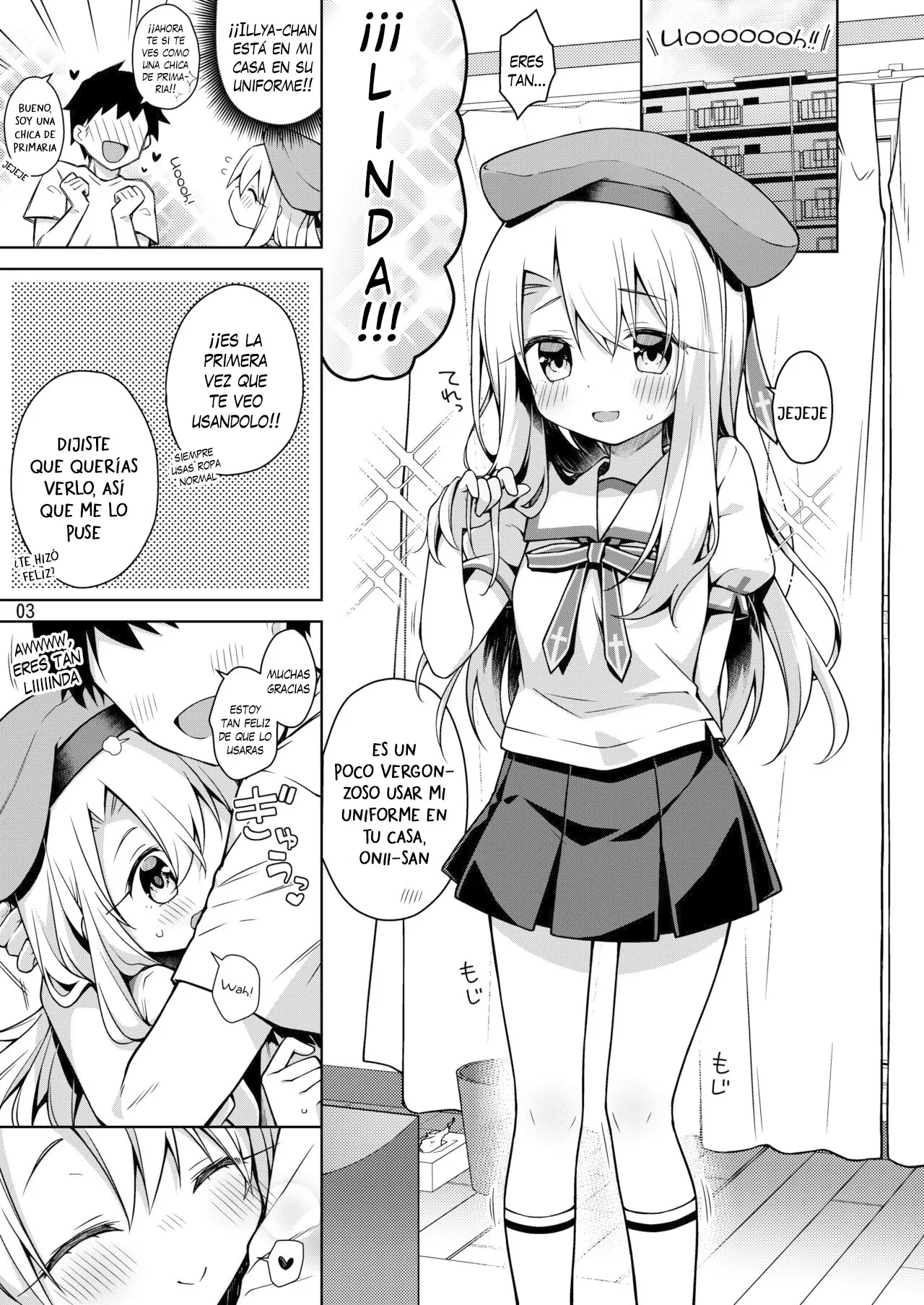 Illya to Seifuku Ecchi Shitai!! | ¡¡Quiero tener sexo con Illya en su uniforme escolar!! page 4 full