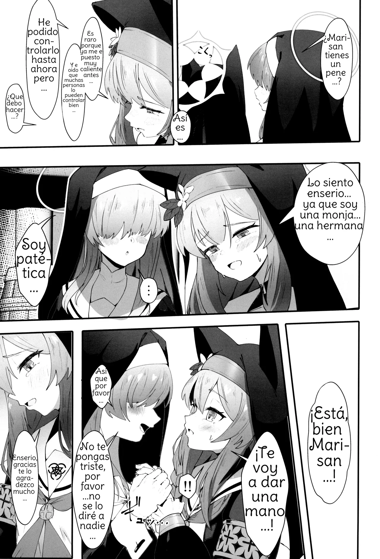 Teiketsu to Aiyoku no Kuuhaku ni ︱ In a vacuum of chastity and lust  Spanish page 9 full