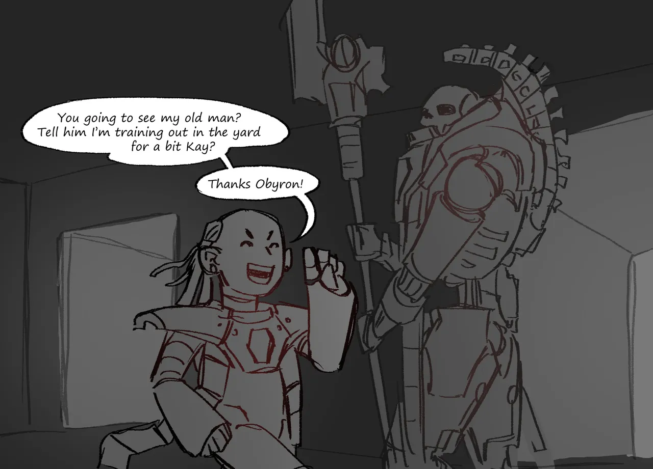 Nemesor Zandrekh and Lychguard Obyron adopt Alpharius and Omegon page 1 full