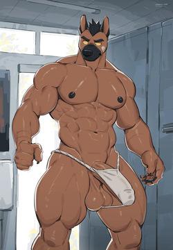 [Canyne Khai] Brown Dog in Restroom (HD)