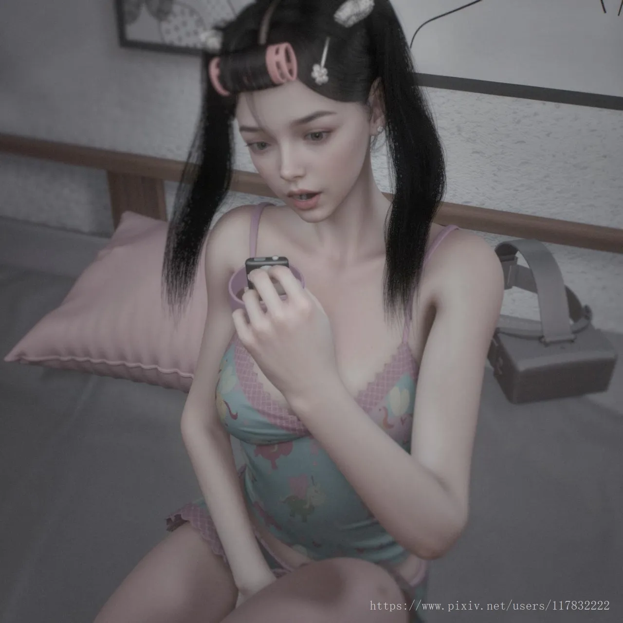 阿当作品 校花很忙-火车福利姬筱兰 完整大图画稿【写实 双马尾 催眠 迷奸】 page 2 full