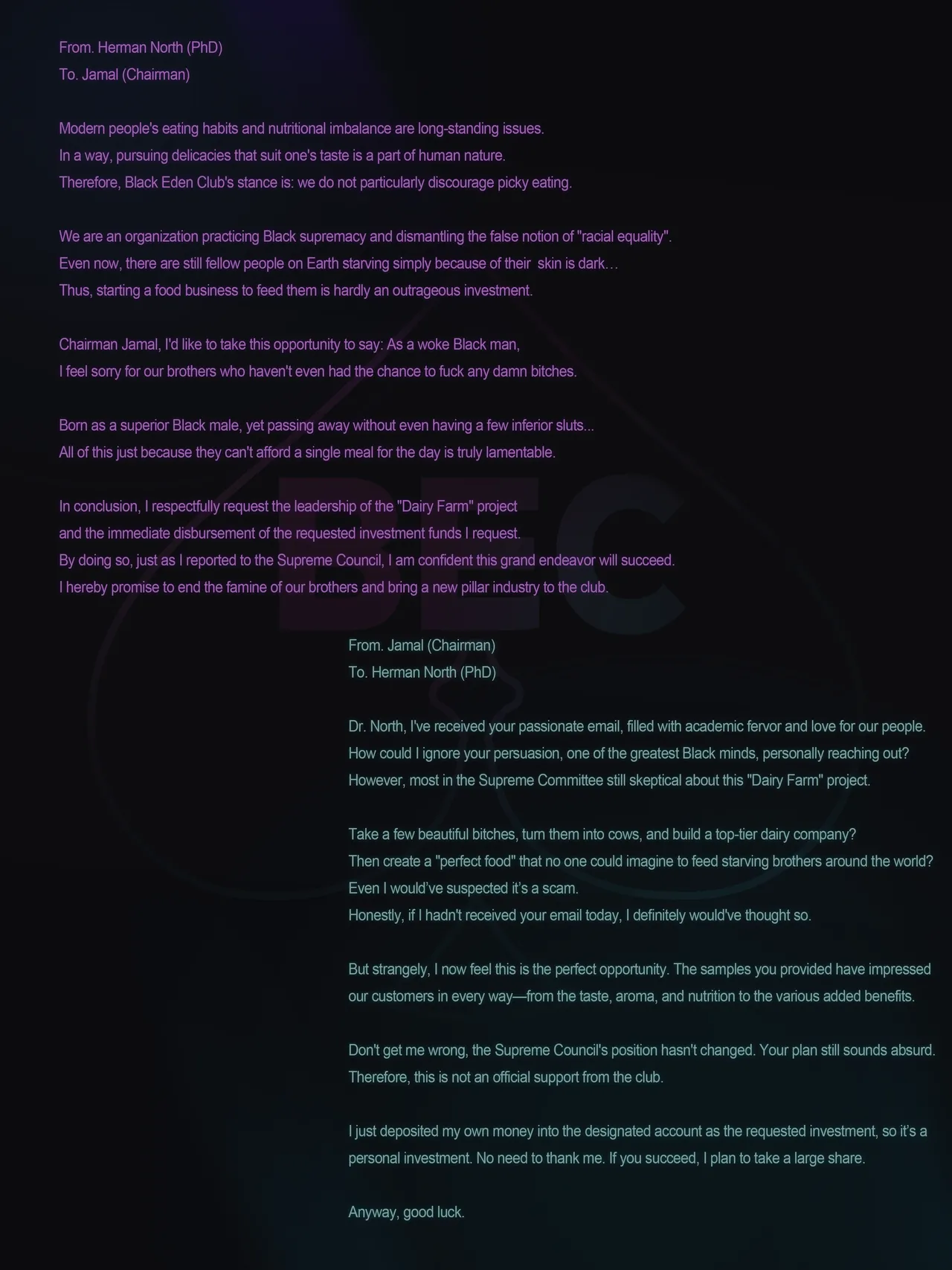 Black Eden Club - The Selection Chapter page 2 full