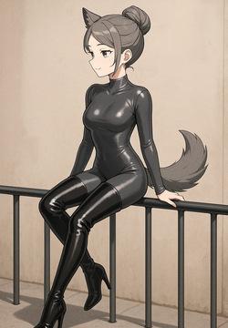 catsuit and boots [AI Generated]