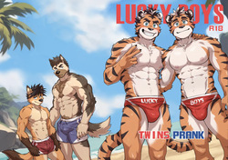 [Kumayaki (KUMAK)] Lucky Boys -Twins Prank- [English] [Censored]