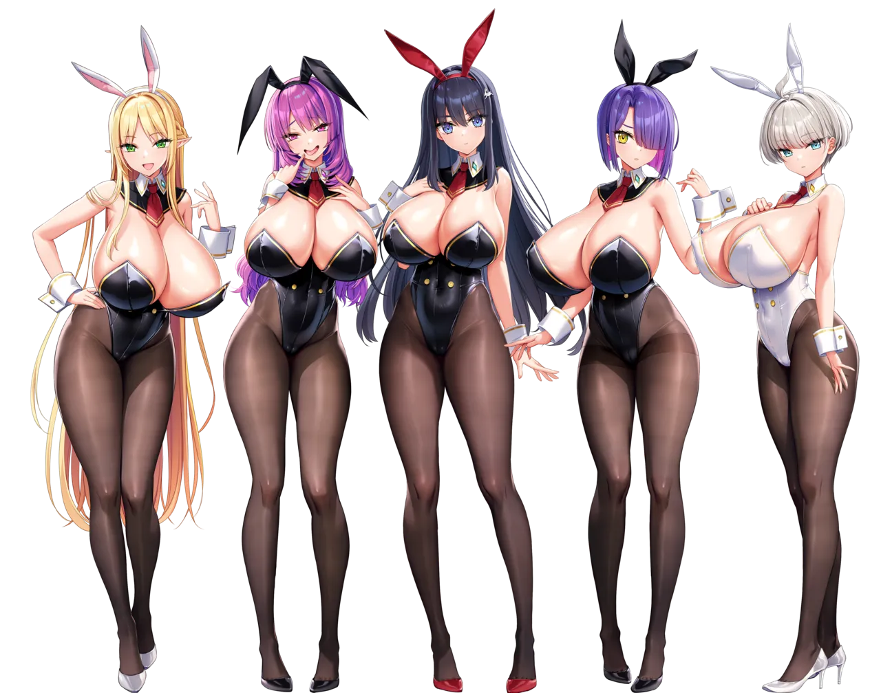 Motto! Haramase! Honoo no Oppai Isekai Oppai Bunny Gakuen! Main Characters sets Part 1 page 1 full