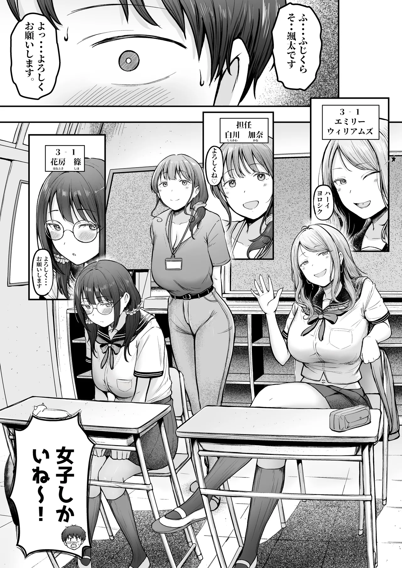 Tenkou Saki no Do-Inaka de Class no Kanojyo Kouho Tachi ga Zenin Hatsujyouki Sugiru page 6 full