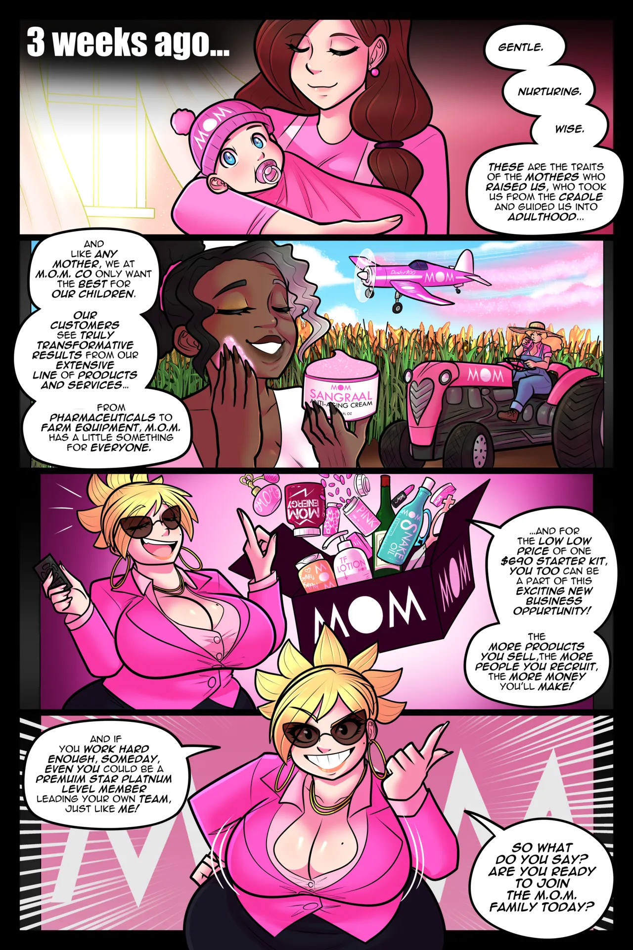 M.O.M.: The Multi-Level Mom-keting Scheme, Vol. 1 page 3 full