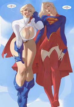 [Saigalisk] Power Girl & Supergirl Tag-team!