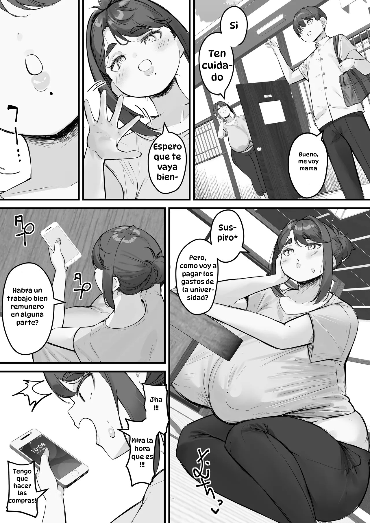 Chara Otoko ni Netorareru Tare Deka Nagachichi Kaa-san 1｜Mi Madre de Pechos Grandes y Caídos Fue Seducida por un Mujeriego 1 page 6 full