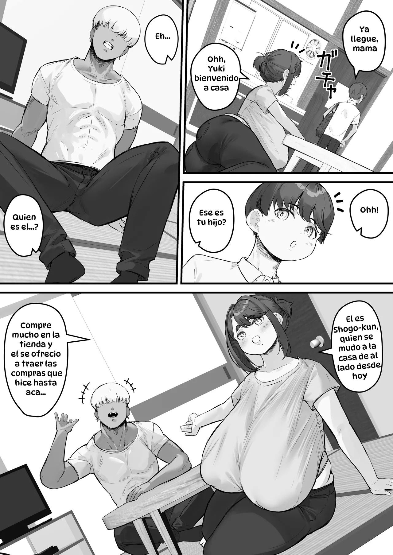 Chara Otoko ni Netorareru Tare Deka Nagachichi Kaa-san 1｜Mi Madre de Pechos Grandes y Caídos Fue Seducida por un Mujeriego 1 page 8 full